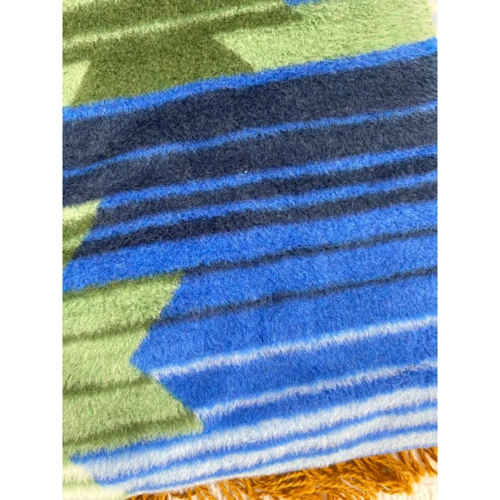 Pad Concept Throw Blanket 60x80 Multicolor Southwestern Geometric Fringed Plush
